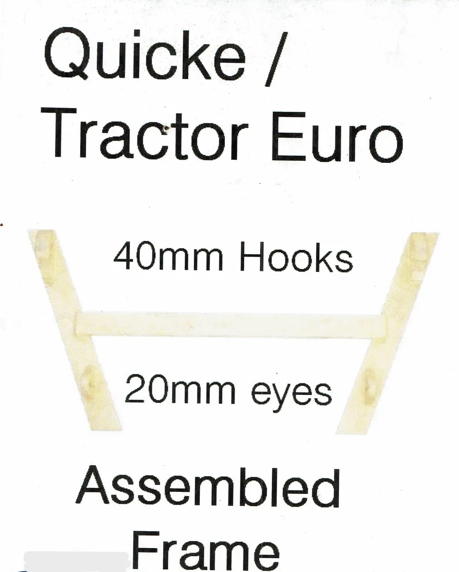 Quicke / Tractor Euro Assembled Frame dimensions