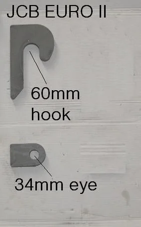 JCB Euro 2 Half Set dimensions